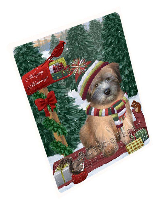 Merry Christmas Woodland Sled Wheaten Terrier Dog Cutting Board C70347