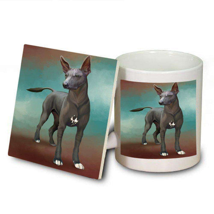 Mexican Hairless Dog Mug and Coaster Set