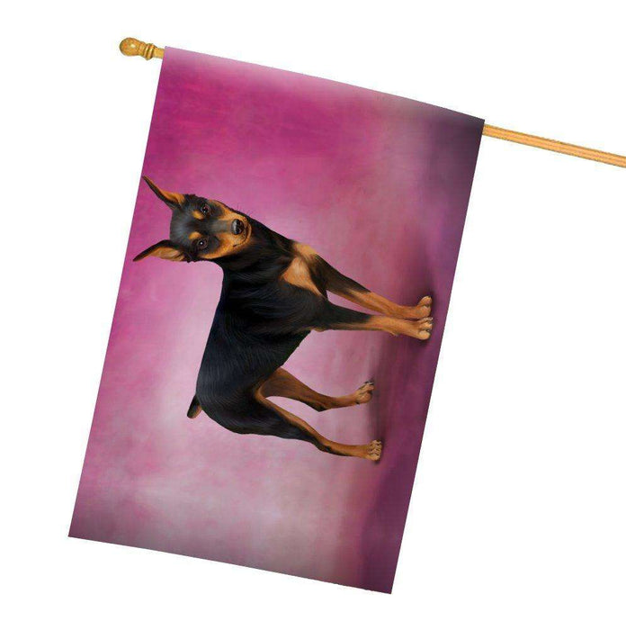 Miniature Pinscher Dog All Weather House Flag