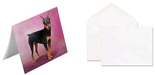 Miniature Pinscher Dog Handmade Artwork Assorted Pets Greeting Cards and Note Cards with Envelopes for All Occasions and Holiday Seasons