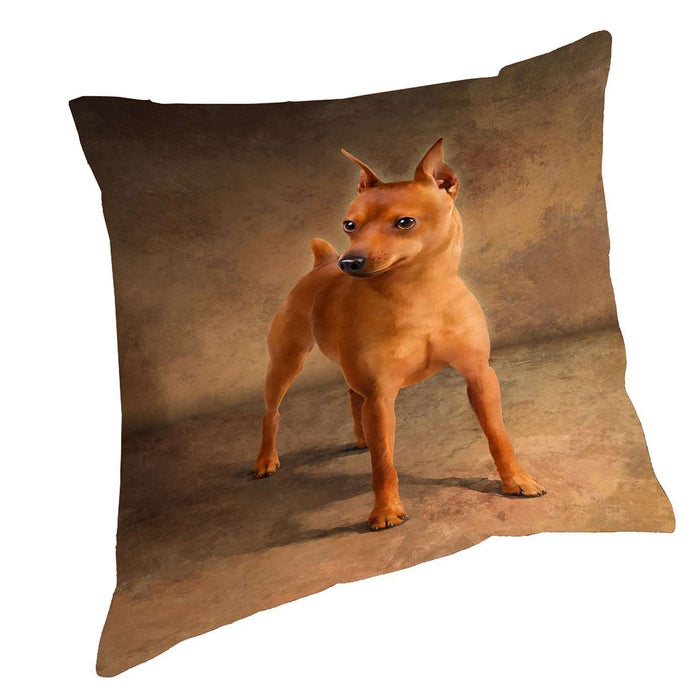 Miniature Pinsher Dog Throw Pillow
