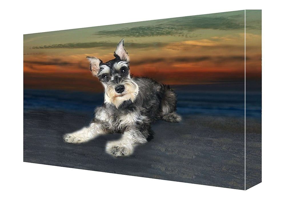 Miniature Schnauzer Dog Canvas 18 X 24