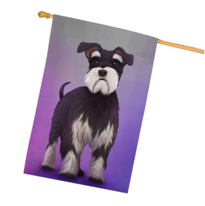 Miniature Schnauzer Dog House Flag