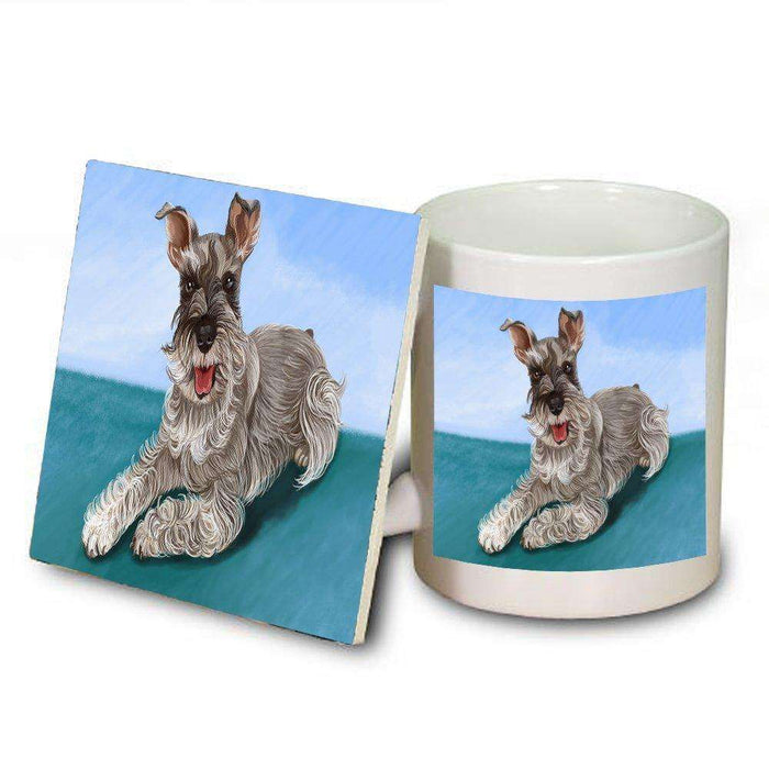 Miniature Schnauzer Dog Mug and Coaster Set
