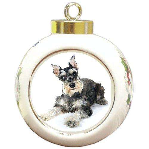 Miniature Schnauzer Puppy Christmas Holiday Ornament