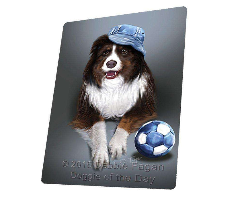 Morgan Red Tri Dog Wearing Hat with Ball Tempered Cutting Board