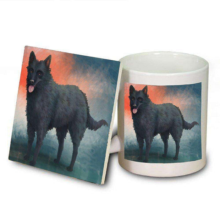 Mudi Dog Mug and Coaster Set