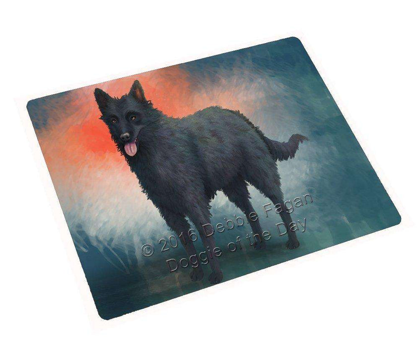 Mudi Dog Tempered Cutting Board