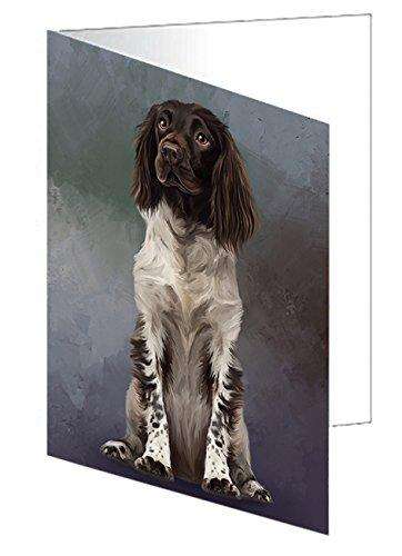 Munsterlander Dog Handmade Artwork Assorted Pets Greeting Cards and Note Cards with Envelopes for All Occasions and Holiday Seasons D163
