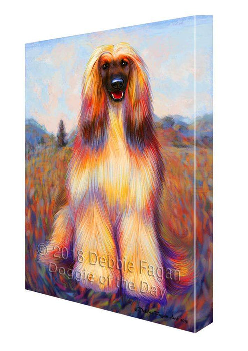 Mystic Blaze Afghan Hound Dog Canvas Print Wall Art Décor CVS99962