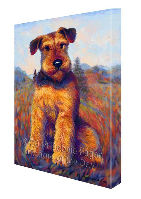 Mystic Blaze Airedale Terrier Dog Canvas Print Wall Art Décor CVS99971