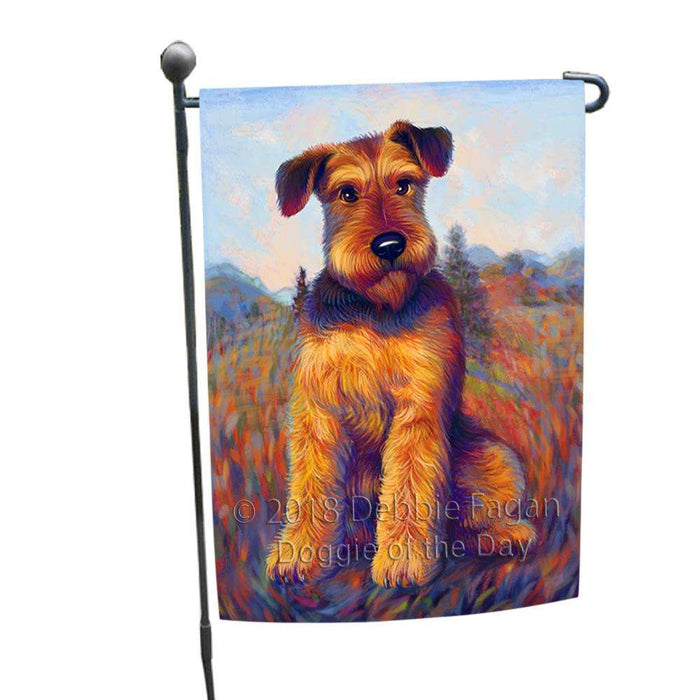 Mystic Blaze Airedale Terrier Dog Garden Flag GFLG53631