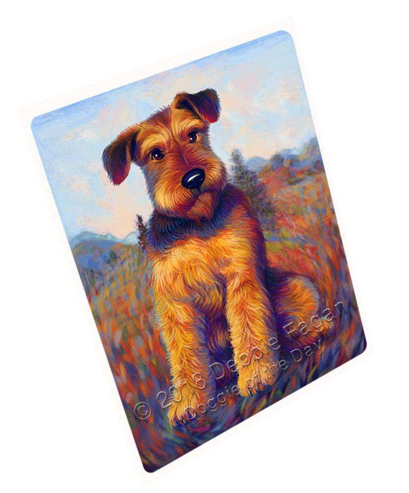 Mystic Blaze Airedale Terrier Dog Large Refrigerator / Dishwasher Magnet RMAG82296