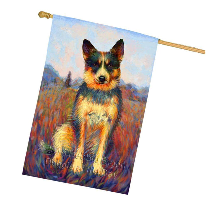 Mystic Blaze Australian Cattle Dog House Flag FLG53768