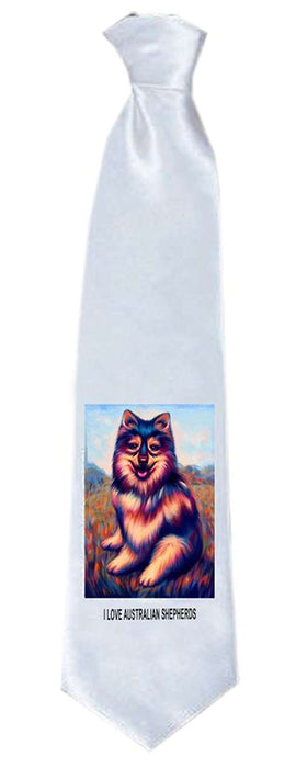 Mystic Blaze Australian Shepherd Black Tri Dog Neck Tie TIE48352