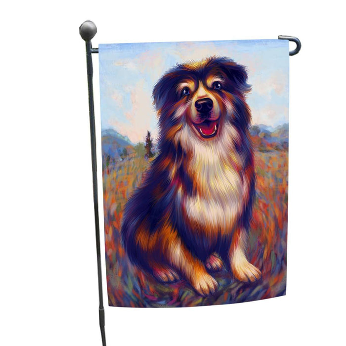 Mystic Blaze Australian Shepherd Blue Merle Dog Garden Flag GFLG48087