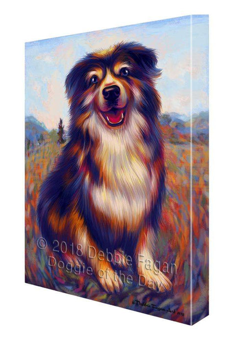 Mystic Blaze Australian Shepherd Dog Canvas Print Wall Art Décor CVS99989