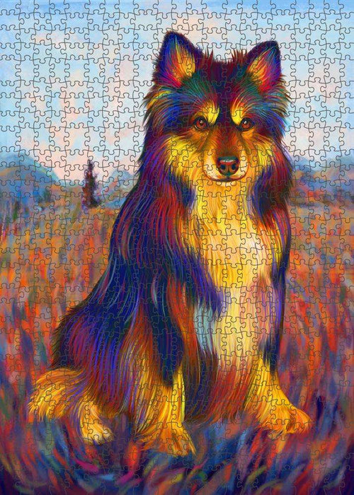 Mystic Blaze Australian Shepherd Dog Puzzle with Photo Tin PUZL81444