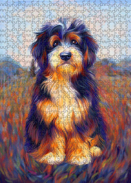 Mystic Blaze Bernedoodle Dog Puzzle with Photo Tin PUZL81452