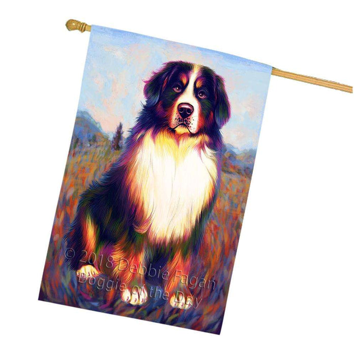 Mystic Blaze Bernese Mountain Dog House Flag FLG53773