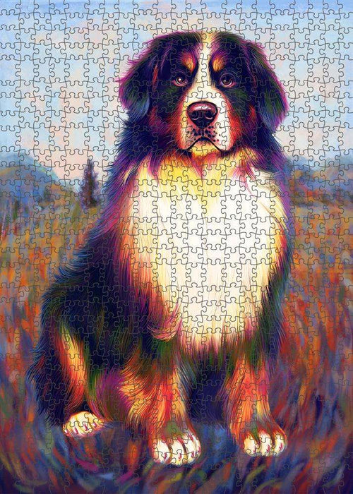 Mystic Blaze Bernese Mountain Dog Puzzle with Photo Tin PUZL81456