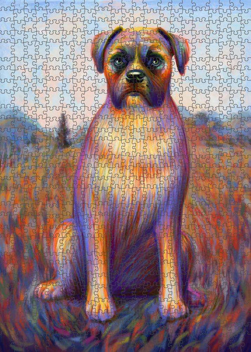 Mystic Blaze Boxer Dog Puzzle with Photo Tin PUZL81460