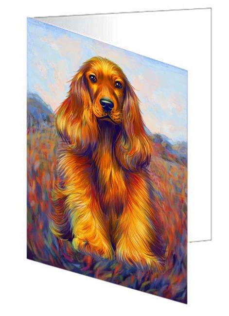 Mystic Blaze Cocker Spaniel Dog Handmade Artwork Assorted Pets Greeting Cards and Note Cards with Envelopes for All Occasions and Holiday Seasons GCD64766
