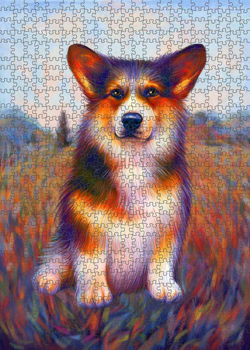Mystic Blaze Corgi Dog Puzzle with Photo Tin PUZL81476