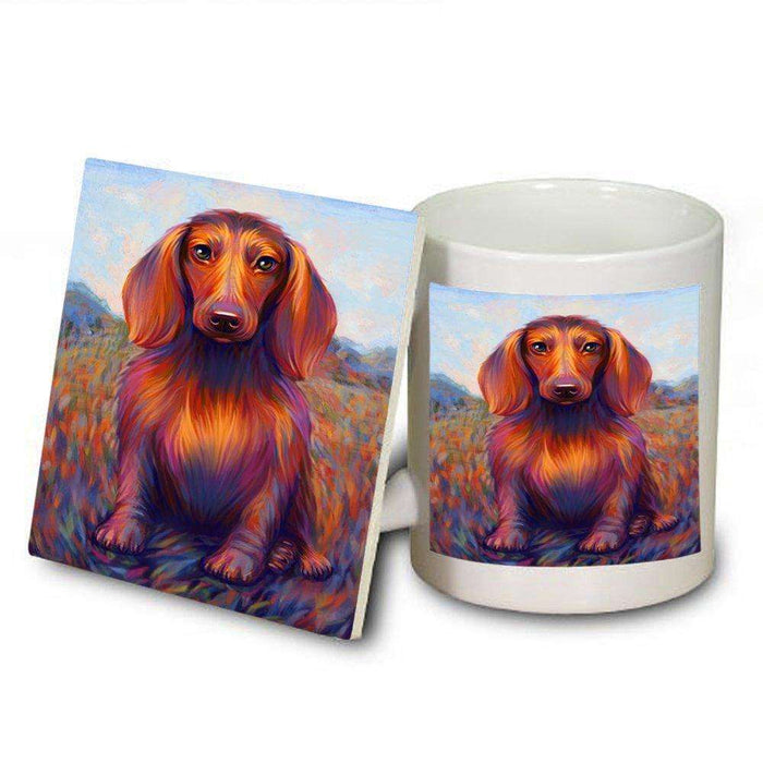 Mystic Blaze Dachshund Dog Mug and Coaster Set MUC48552