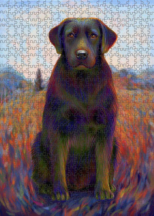 Mystic Blaze Labrador Retriever Dog Puzzle with Photo Tin PUZL81492