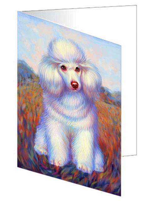 Mystic Blaze Poodle Dog Handmade Artwork Assorted Pets Greeting Cards and Note Cards with Envelopes for All Occasions and Holiday Seasons GCD64784