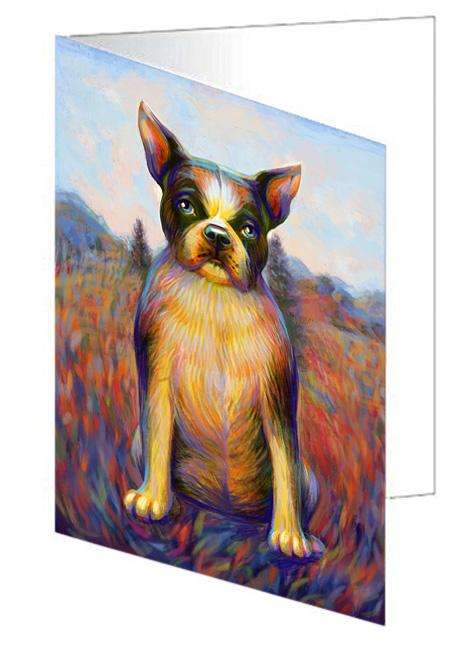 Mystic Blaze Pug Dog Handmade Artwork Assorted Pets Greeting Cards and Note Cards with Envelopes for All Occasions and Holiday Seasons GCD64787