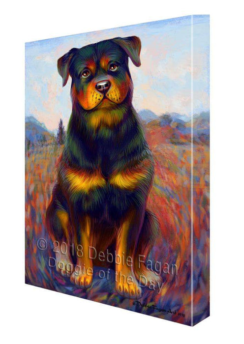 Mystic Blaze Rottweiler Dog Canvas Print Wall Art Décor CVS100133