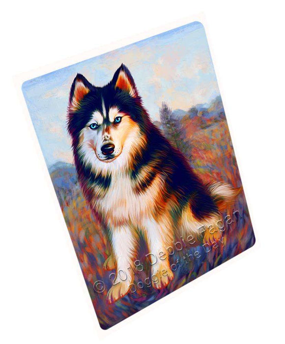 Mystic Blaze Siberian Husky Dog Cutting Board C65211