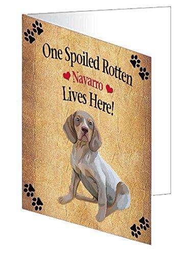 Navarro Spoiled Rotten Dog Handmade Artwork Assorted Pets Greeting Cards and Note Cards with Envelopes for All Occasions and Holiday Seasons