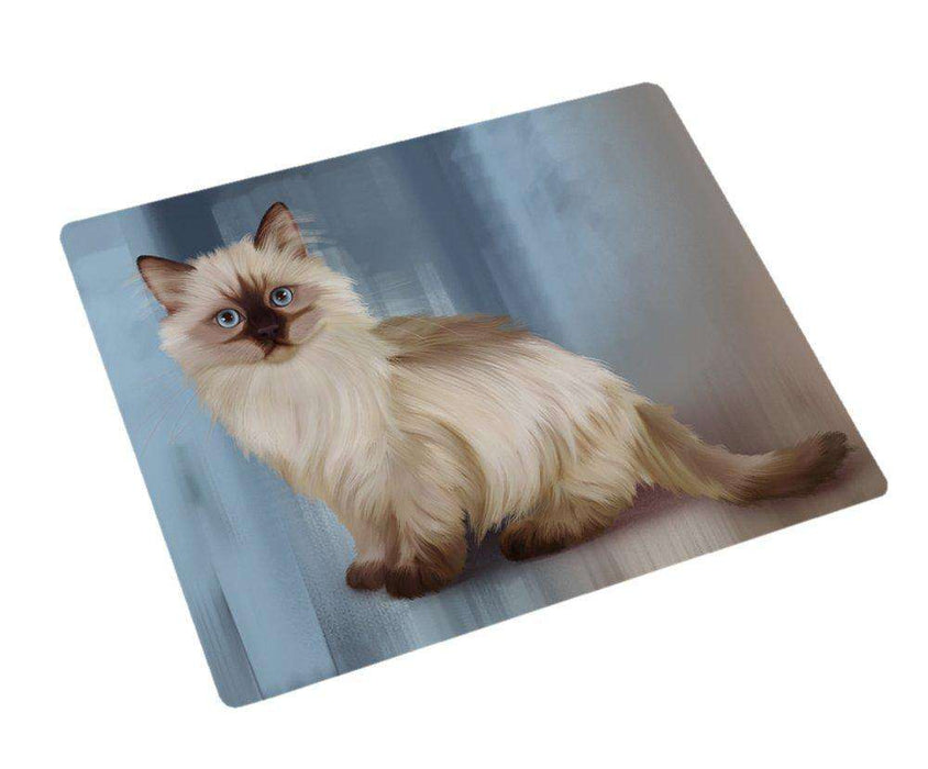 Neva Masquerade Cat Art Portrait Print Woven Throw Sherpa Plush Fleece Blanket