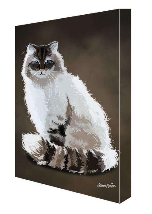 Neva Masquerade Cat Painting Printed on Canvas Wall Art Signed