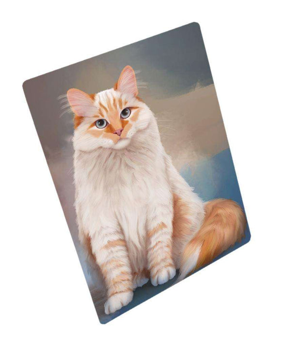 Neva Masquerade Red Siberian Cat Art Portrait Print Woven Throw Sherpa Plush Fleece Blanket