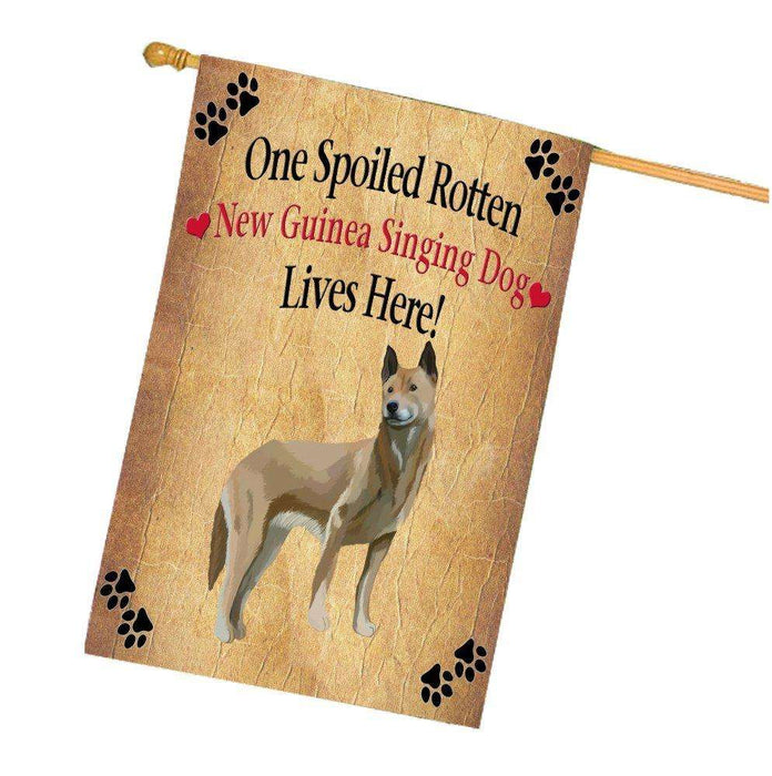 New Guinea Singing Spoiled Rotten Dog House Flag