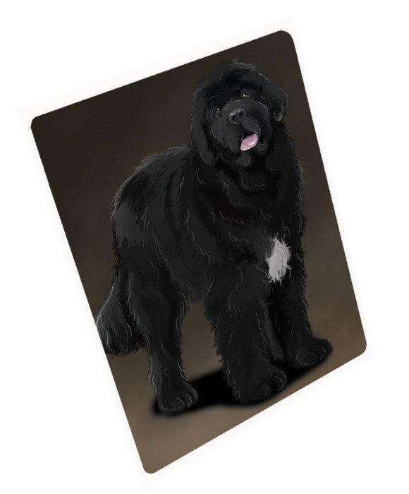 Newfoundland Black Dog Art Portrait Print Woven Throw Sherpa Plush Fleece Blanket