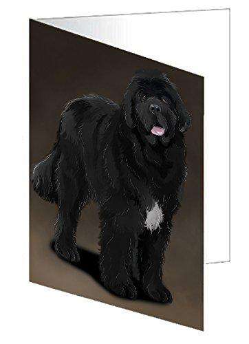 Newfoundland Black Dog Handmade Artwork Assorted Pets Greeting Cards and Note Cards with Envelopes for All Occasions and Holiday Seasons