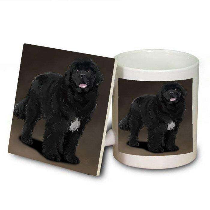 Newfoundland Black Dog Mug and Coaster Set
