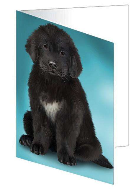 Newfoundland Dog Handmade Artwork Assorted Pets Greeting Cards and Note Cards with Envelopes for All Occasions and Holiday Seasons GCD62255
