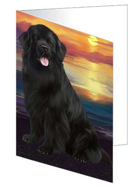 Newfoundland Dog Handmade Artwork Assorted Pets Greeting Cards and Note Cards with Envelopes for All Occasions and Holiday Seasons GCD68261