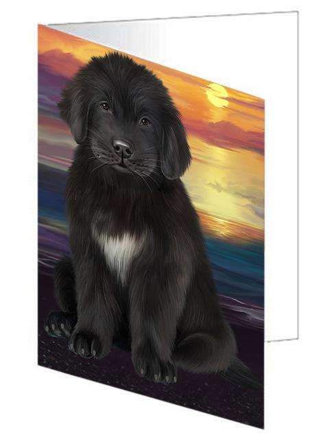 Newfoundland Dog Handmade Artwork Assorted Pets Greeting Cards and Note Cards with Envelopes for All Occasions and Holiday Seasons GCD68264