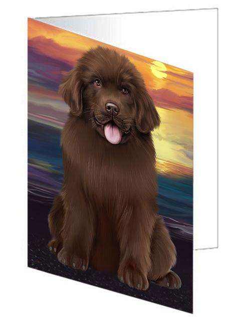 Newfoundland Dog Handmade Artwork Assorted Pets Greeting Cards and Note Cards with Envelopes for All Occasions and Holiday Seasons GCD68267