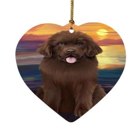 Newfoundland Dog Heart Christmas Ornament HPOR52794