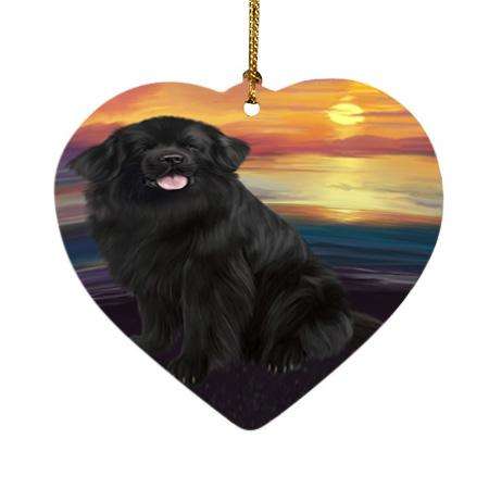 Newfoundland Dog Heart Christmas Ornament HPOR54744
