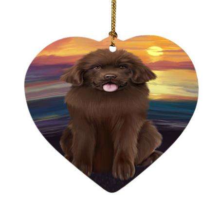 Newfoundland Dog Heart Christmas Ornament HPOR54746