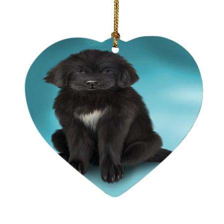 Newfoundland Dog Heart Christmas Ornament HPOR54749